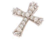 JEWELRY ノンブランドジュエリー トップ K18ホワイトゴールド パール/ライトストーン【472】SJ