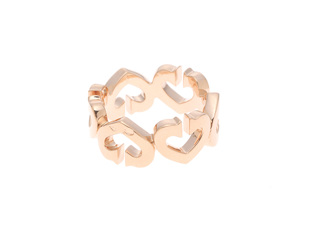 カルティエ　ハートリング　46号 Cartier カルティエ Cハート リング ダイヤモンド K18ピンクゴールド