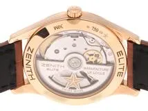 ZENITH　ゼニス　エリート　ウルトラシン　ムーンフェイズ　22.2310.692/75.C709　PG/革　ダイヤベゼル　レディース　自動巻き2147200562520【432】