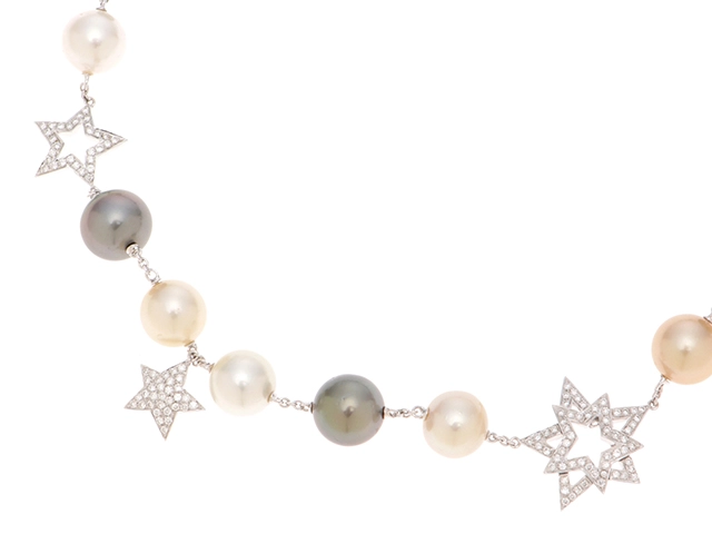 JEWELRY ノンブランドジュエリー ネックレス K18ホワイトゴールド  パール10.5～12ｍｍ/ダイヤモンド【472】SJ