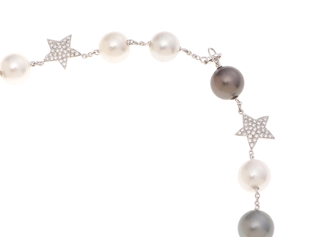 JEWELRY ノンブランドジュエリー ネックレス K18ホワイトゴールド  パール10.5～12ｍｍ/ダイヤモンド【472】SJ