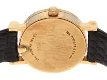 TIFFANY＆CO　ティファニー　アトラス　L0630　K18イエローゴールド/リザードベルト（トカゲ革）社外ベルト/ゴールドメッキ　クォーツ　レディース　腕時計　F