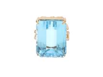 JEWELRY ノンブランドジュエリー リング 14号 K18イエローゴールド トパーズ86.13ct/ダイヤモンド0.12ct　鑑別書付き【472】SJ