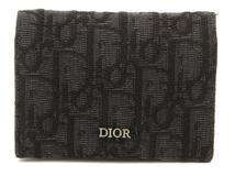Dior　ディオール　オブリーク　ビジネスカードホルダー　ブラック／ＳＶ　【472】YN