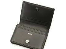 Dior　ディオール　オブリーク　ビジネスカードホルダー　ブラック／ＳＶ　【472】YN