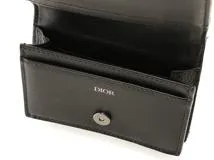 Dior　ディオール　オブリーク　ビジネスカードホルダー　ブラック／ＳＶ　【472】YN