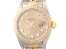 ROLEX　ロレックス　レディース　デイトジャスト　シャンパン文字盤　10PD  18YG/SS　79173G　P番　【471】 Y