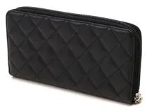 CHANEL シャネル サイフ・小物 長財布 カンボンライン ラウンド長財布 ブラック/SV 【460】 の購入なら「質」の大黒屋（公式）