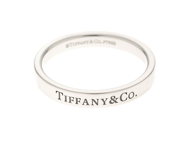 TIFFANY＆CO ティファニー 指輪 リング フラットバンドR プラチナ