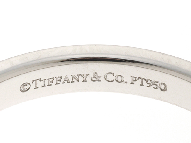 TIFFANY＆CO ティファニー 指輪 リング フラットバンドR プラチナ