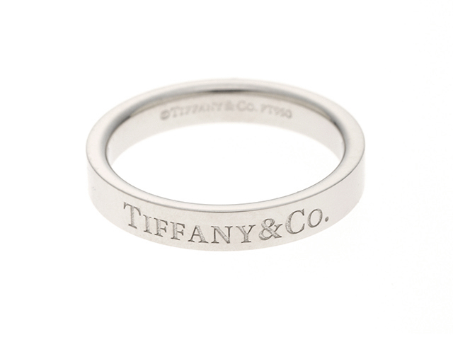 TIFFANY＆CO ティファニー　指輪　リング　フラットバンドR　プラチナ　PT950　7.5号【430】2147300284544
