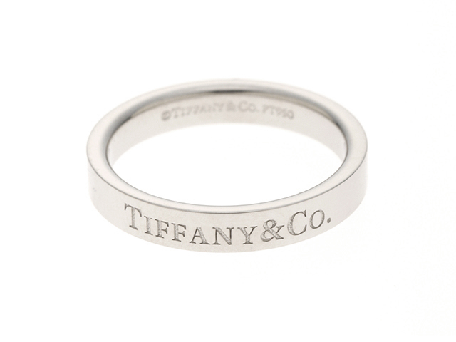 TIFFANY＆CO ティファニー 指輪 リング フラットバンドR プラチナ