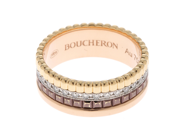 ブシュロン Boucheron キャトルクラシック スモール #67 リング 指輪 26号 18金 K18イエローゴールド メンズ