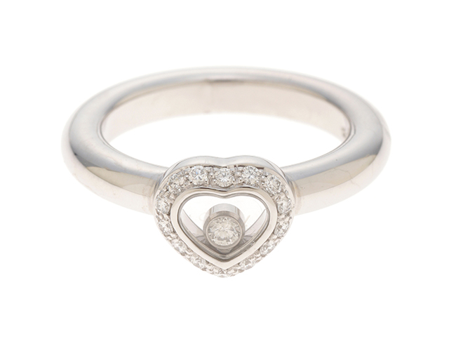 Chopard　ショパール　ハッピーダイヤリング　指輪　WG　ホワイトゴールド　ダイヤモンド　7.9g　9.5号　【432】