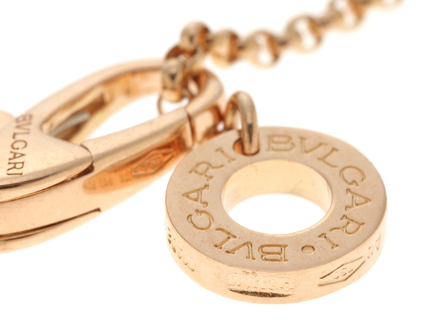 BVLGARI ブルガリ B-zero1 ビーゼロワン ネックレス パヴェダイヤ ミニ PG 7.1g【434】
