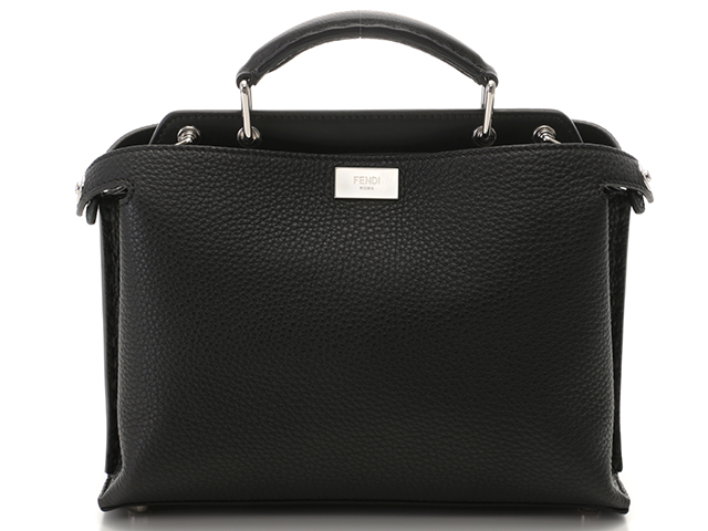 FENDI フェンディ　ピーカブー　エッセンシャリー　スモール　 黒　ブラック FENDI・バッグ・ピーカブー エッセンシャリー ハンドバッグ