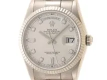 D番 2005年頃製造品 ROLEX ロレックス デイデイト 118239A シルバー2Pバケットダイヤ/8Pダイヤ文字盤 WG無垢 ホワイトゴールド 自動巻き  メンズウォッチ 時計【204】 の購入なら「質」の大黒屋（公式）