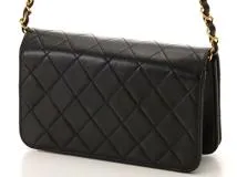 CHANEL シャネル プッシュロックフルフラップマトラッセチェーンショルダー ブラック×GP【430】2147300308936  の購入なら「質」の大黒屋（公式）