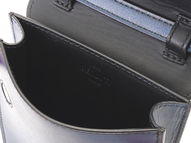 Berluti フォンポーチ ブルー カーフ 【431】2147300312636 の