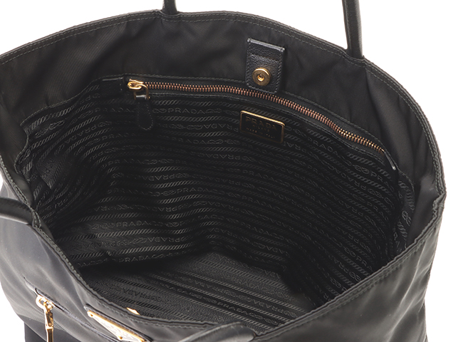 PRADA プラダ トートバッグ ブラック ナイロン カーフ 2147300316467