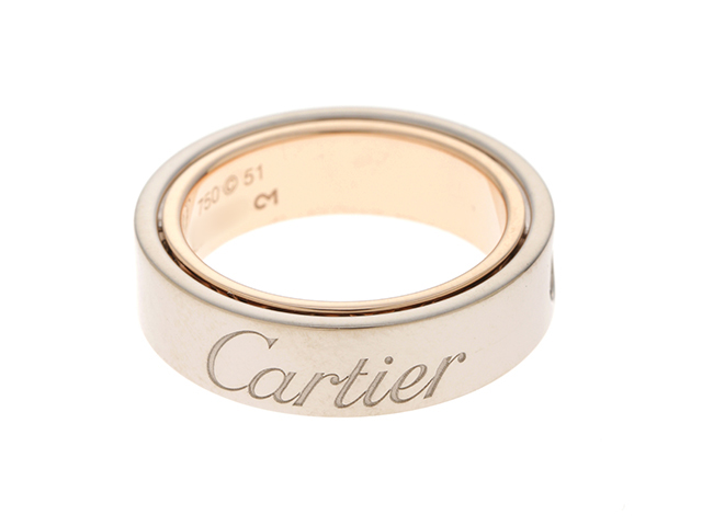 amabie_Cartier【美品】Cartier K18WG  ラブリング リング　8.5号　6.7g