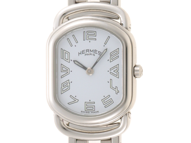 送料無料/新品】 HERMES ラリー RA1.210 WhiteDial Qz ブレス 時計 ...