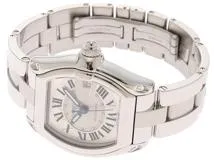 Cartier　カルティエ　ロードスターLM　ステンレススチール　シルバー文字盤　自動巻き　男性用腕時計　W62025V3　2147300330838　【437】