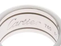 Cartier　カルティエ　リング　C2ワイド リング　B4044100　K18ホワイトゴールド／ダイヤモンド　51号　2004年【472】SJ