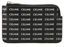 CELINE セリーヌ フック付きコイン＆カードポーチ コインケース PVC ブラック/ホワイト 10B772DTN.38AW【434】