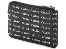 CELINE セリーヌ フック付きコイン＆カードポーチ コインケース PVC ブラック/ホワイト 10B772DTN.38AW【434】