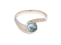 JEWELRY　ジュエリー　 　リング　PT900プラチナ　　アクアマリン0.60　/ダイヤモンド0.12 　5.8g　#12　2147300356029【472】H