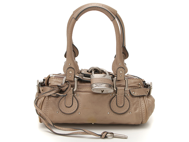 美品 Chloe クロエ パディントン ハンドバッグ レザー ダークブラウン