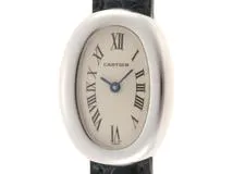 Cartier カルティエ 腕時計 ミニベニュワール W1518956 K18ホワイトゴールド／クロコベルト アイボリー文字盤 クォーツ【472】SJ