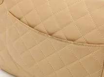 CHANEL　シャネル　マトラッセＷフラップチェーンショルダー　ベージュ／ＧＰ／ＳＶ【471】Ｙ