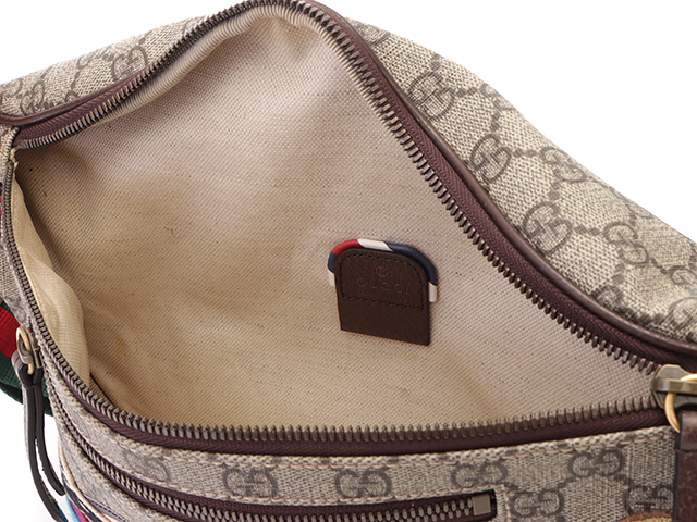 GUCCI グッチ ベルトバッグ GGスプリーム クーリエ ベージュ PVC