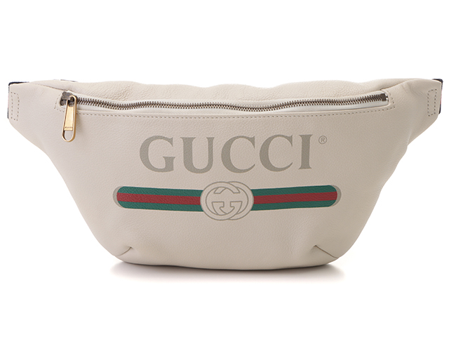 GUCCI グッチ グッチプリント ベルトバッグ アイボリー 530412