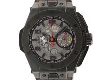 HUBLOT　ウブロ　ビッグバン　フェラーリ　オールブラック　世界限定1000本　401.CX.0123.VR　自動巻き　CE/レザー/ラバー　メンズ　グレー【430】2147300364352
