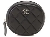 CHANEL シャネル マトラッセ コインケース ブラック/SV ラムスキン