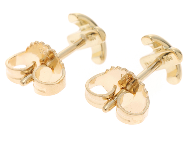 TIFFANY＆CO ティファニー クロス ピアス K18イエローゴールド