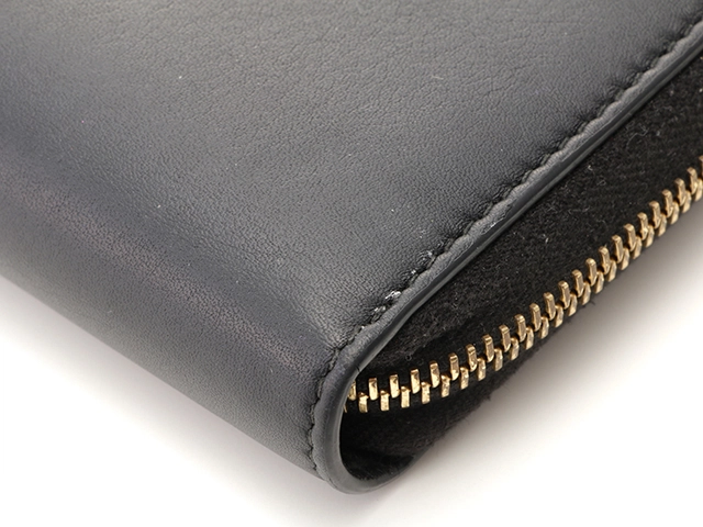 GUCCI　グッチ　財布　ニムフェア　ラウンド長財布　453158　ブラック　レザー/バンブー　2147300373996　【437】