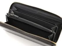 GUCCI　グッチ　財布　ニムフェア　ラウンド長財布　453158　ブラック　レザー/バンブー　2147300373996　【437】