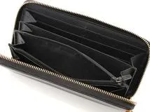 GUCCI　グッチ　財布　ニムフェア　ラウンド長財布　453158　ブラック　レザー/バンブー　2147300373996　【437】