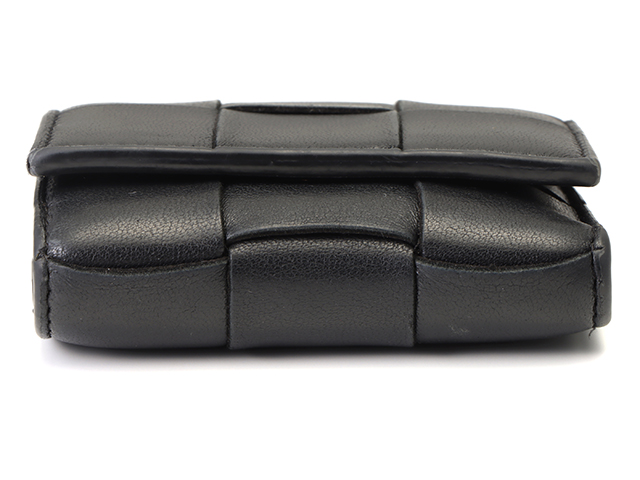 【新品】ボッテガヴェネタ　イントレチャート　カセット　三つ折り財布　ブラック BOTTEGA VENETA ボッテガ ヴェネタ （BOTTEGA VENETA） イントレ