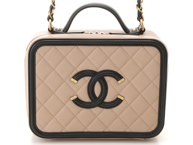 NEW❤️CHANELバニティホリデー限定　ベージュ CHANEL シャネル CCフィリーグリー マトラッセ 2WAYバニティ