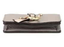 Chloé　クロエ　カードケース　アルファベット　ビジネスカードホルダー　グレー　レザー【433】
