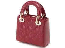 DIOR ディオール カナージュ レディディオールバッグミニ レッド パテント M0505OWCB_M323 2147300383285 【432】