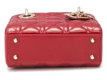 DIOR ディオール カナージュ レディディオールバッグミニ レッド パテント M0505OWCB_M323 2147300383285 【432】
