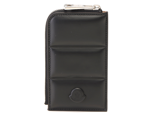 新品　Moncler　モンクレール　財布　カードケース　ケース　黒　レザー MONCLER モンクレール カードホルダー ブラック キルティング