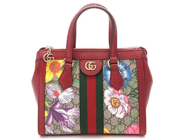 GUCCI グッチ GGフローラ スモール2wayバッグ 547551 レッド PVC 