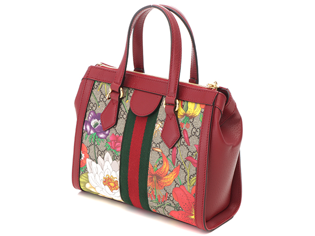 GUCCI グッチ GGフローラ スモール2wayバッグ 547551 レッド PVC 